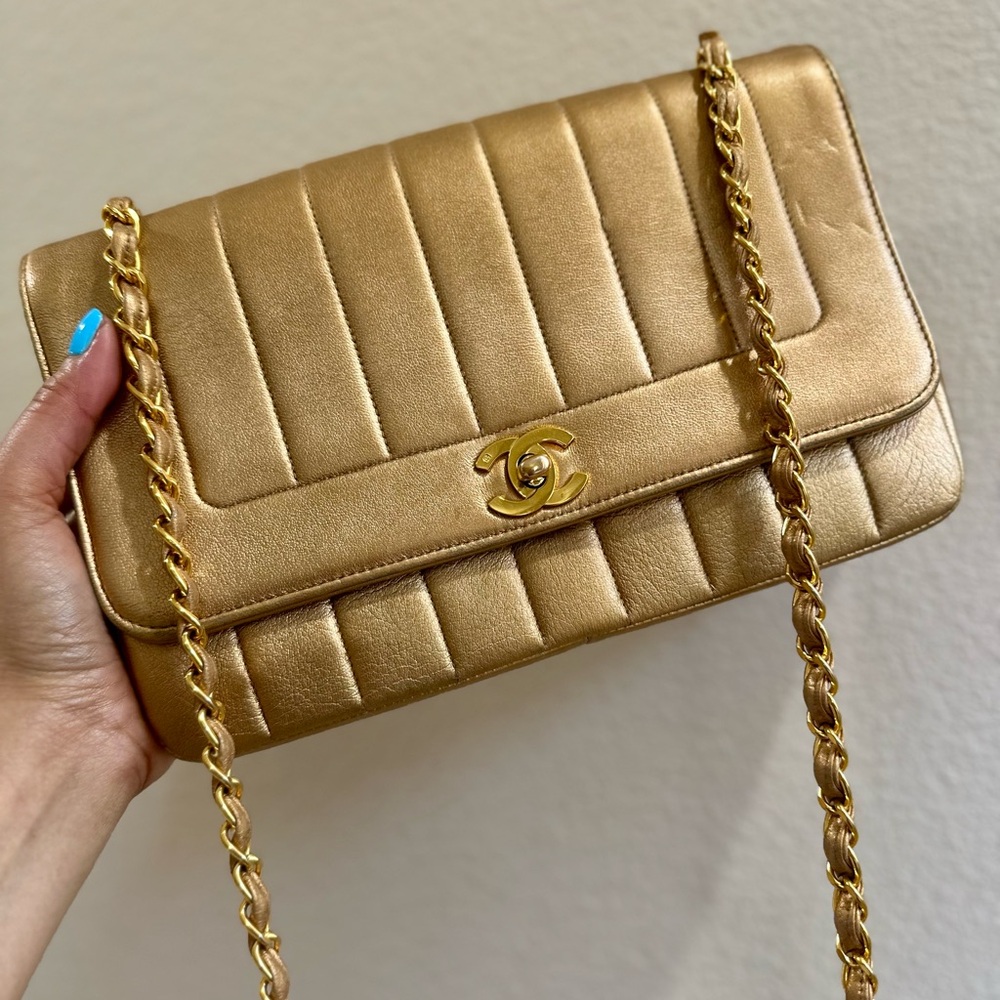 Chanel Metallic Gold/Bronze  Shoulder Bag